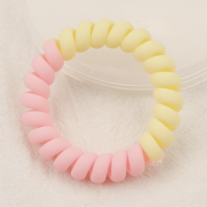 Frosted Color-Matching Telephone Line Hair Ring - Large Bracelet & Headband for Face Washing and Ponytails