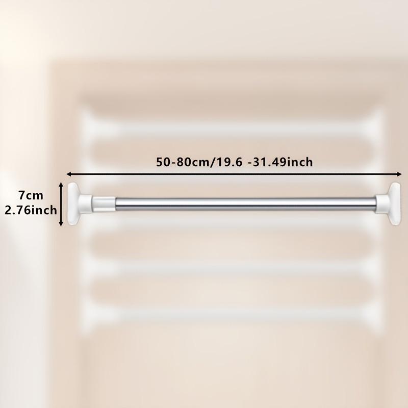 Prostorově úsporný nastavitelný teleskopický věšák - Kovový nástěnný s úložným boxem, Ideální pro organizaci šatníku, koupelny, ložnice a obývacího pokoje