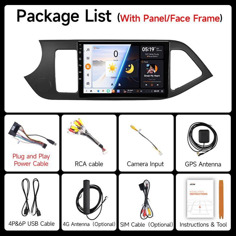 JIUYIN Android 13 Carplay Car Radio Multimidia Video Player For KIA PICANTO Morning  2011-2016 Navigation GPS IPS Head Unit