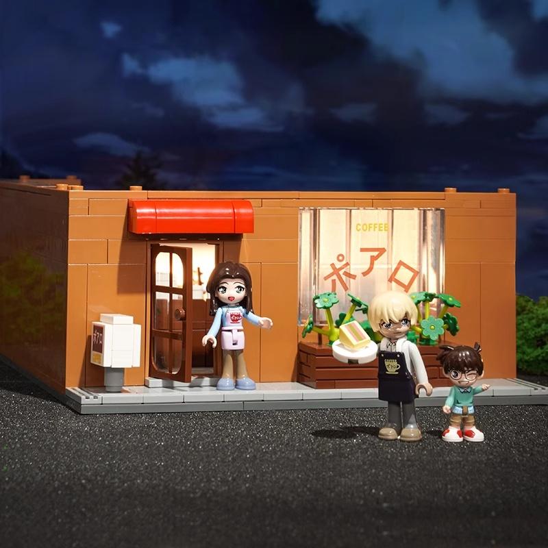 Keeppley Building Blocks Detective Conan Mouri Detective Office Three-story Patchwork Toy Model Ornaments Christmas Gifts