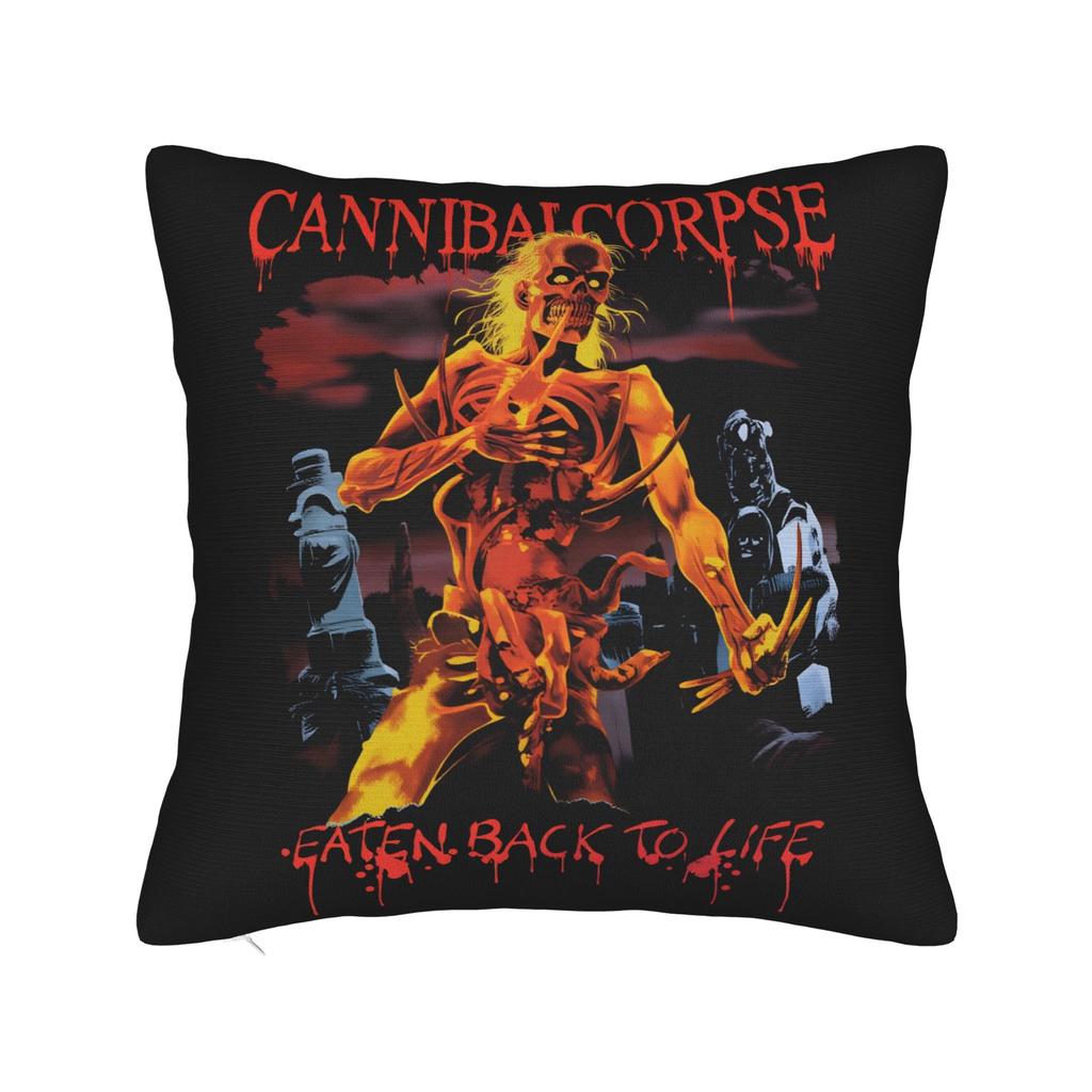 Pillow Case Death Metal Band Cannibal Corpse Soft Pillow Cover For Sofa Home Decoration Retro Trendy Pillowcases