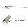 Hard Lure Sea Freshwater Shrimp Shape Bionic Luminous Night Fishing Bait with Hook (White)