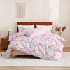 Comforter Pink Marble Queen Geometric Cube Comforter For Boys Girls Luxury Abstract Geometry Marble Texture Bedding Set