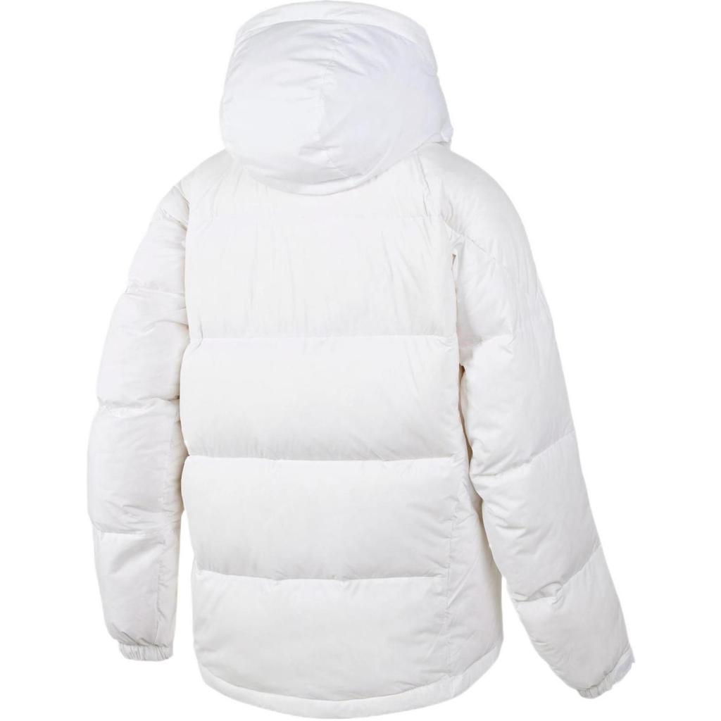 Puma Ensfarget Logotrykk Casual Sport Hette Dunjakke Herrejakke Hvit 933464-03