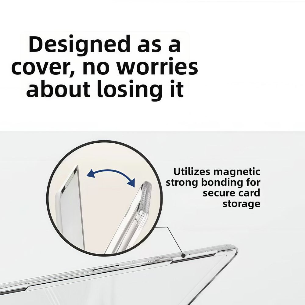 Transparent For MagSafe Card Sleeve 2 Card Slots Shockproof Magnetic Stand Card Holder Ultra-thin for iphone 17/16/15/14/13/12