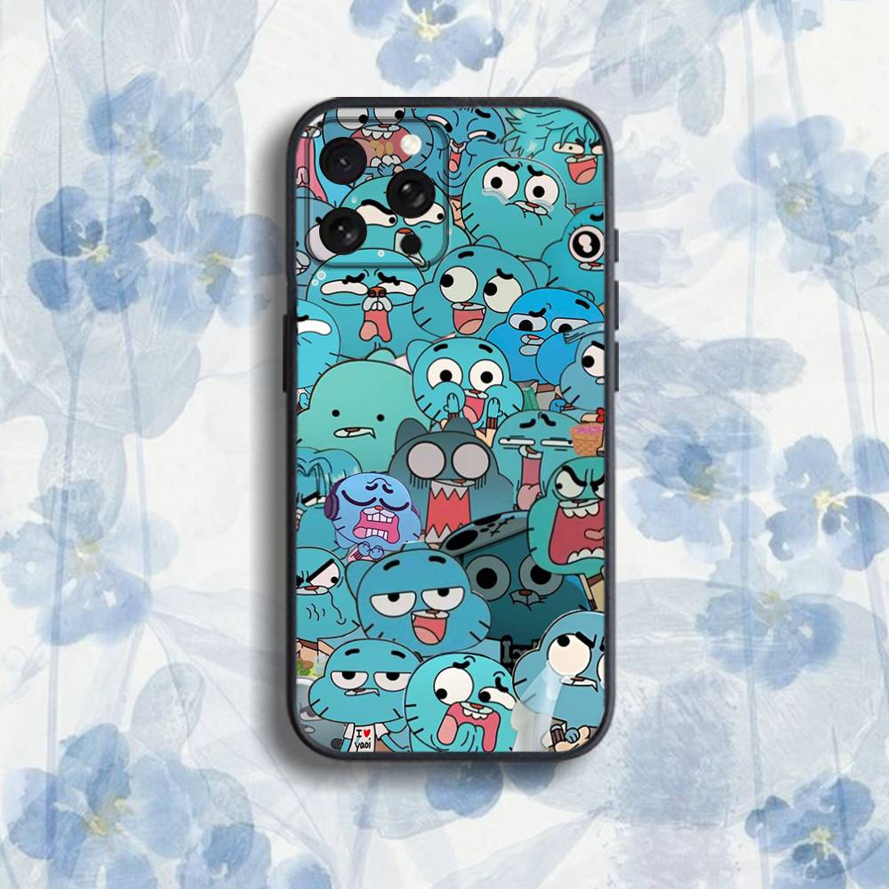A-Amazing W-World Gumball Phone Case For iPhone 17,16,15,14,13,12,Pro,Max,Plus,E,SE4,Air,Mini Black Soft Box