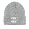 FAITH IT TILL YOU MAKE IT" Print Knitted Cap Beanie, Skullies Beanies Stretchy Versatile Stylish Bobble Hat Knit Hat Beanie