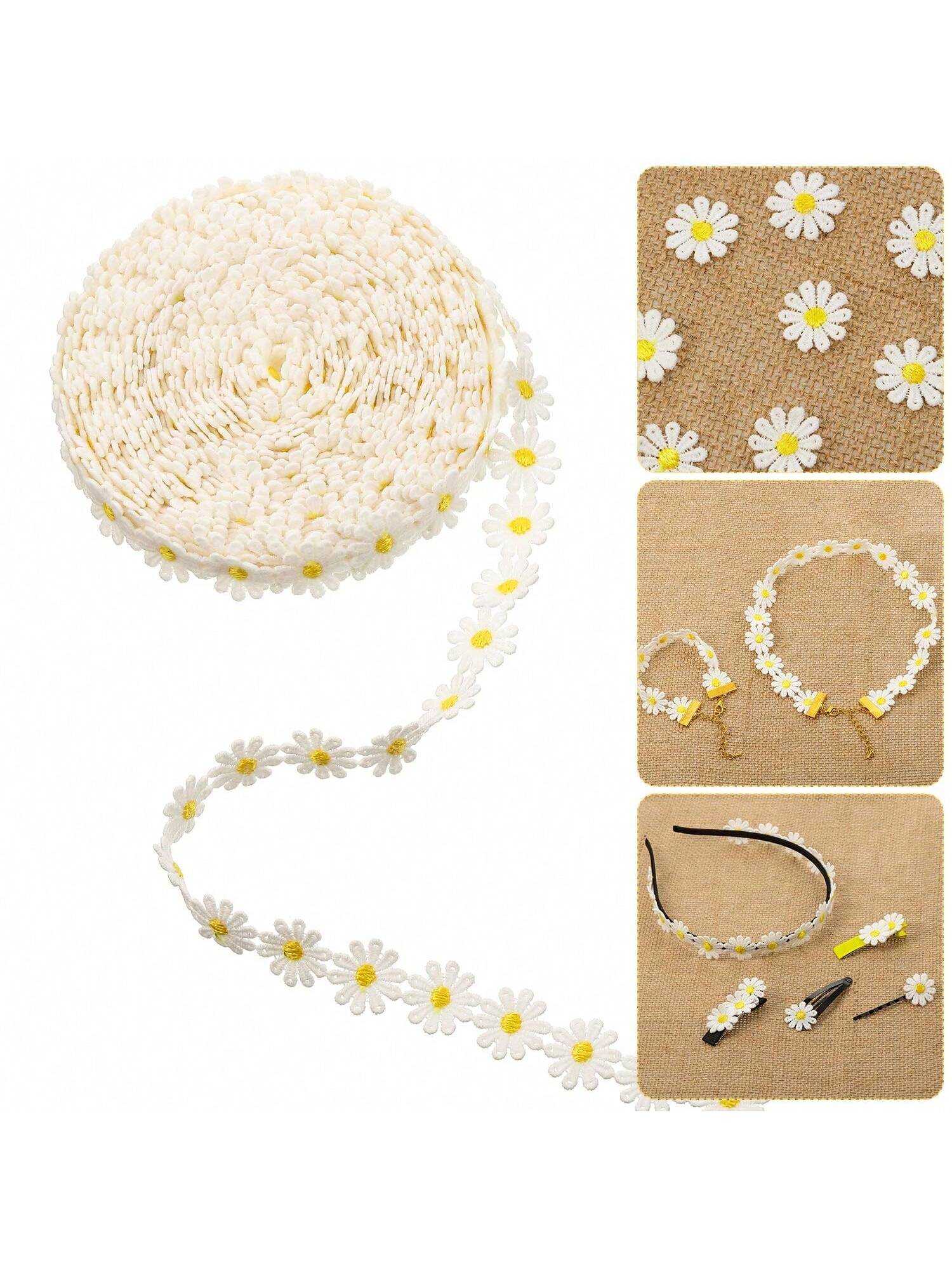 

2.5cm wide 3 Yards Decorating Lace Embroidered Trim Ribbons for Sewing or Craft Decoration 3 yards