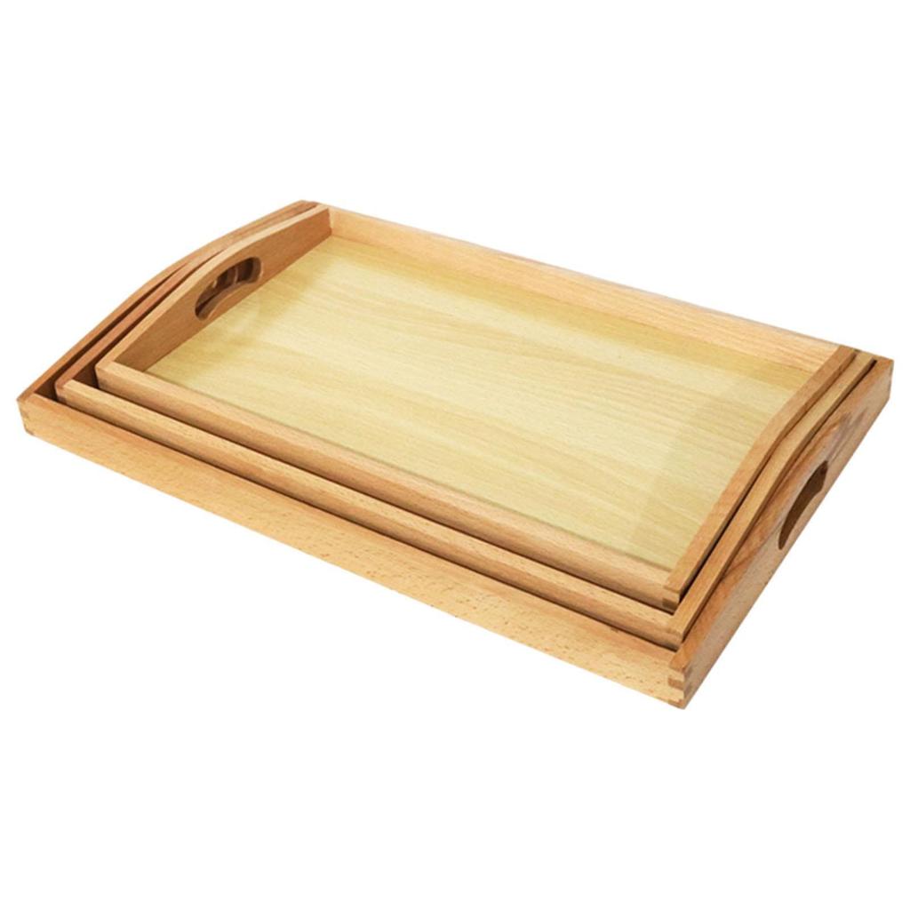 3x Montessori Wooden Sorting Tray Sand Box Cognitive Gift for 3