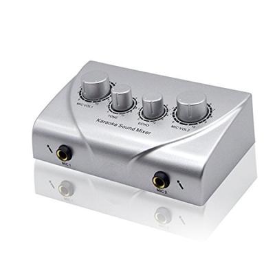 Karaoke Sound Echo Mixer KTV Effect Reverb Microphone Preamp Home Audio DVD System Cannot Be Shipped by Mail [New Arrival! ] (Silver)
