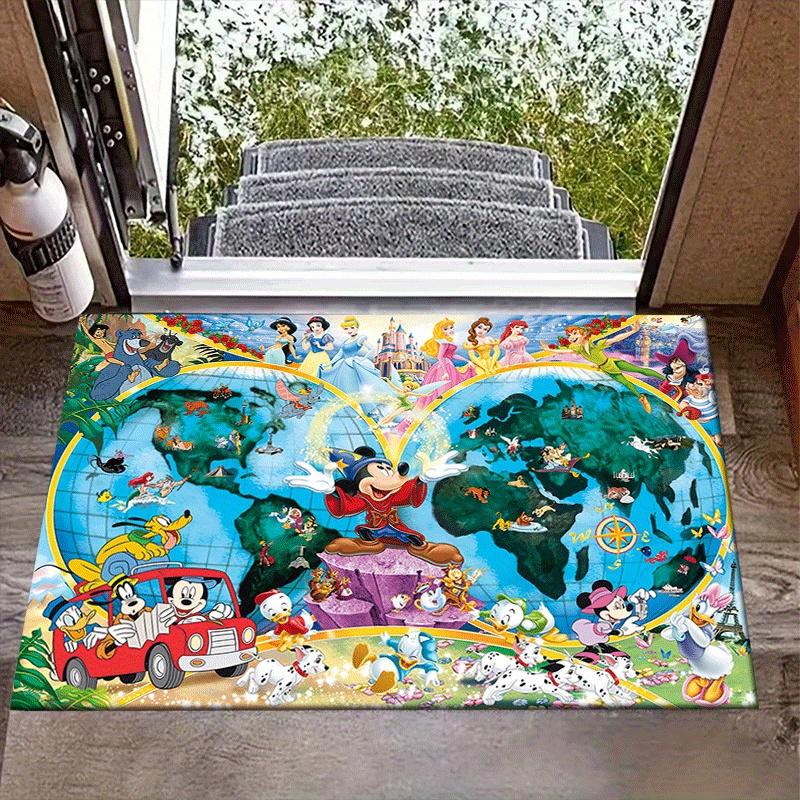 

1pc Mickey and Friends Rug Anti Slip, Non Shedding, Bedroom & Laundry Handcrafted Home Decor, Ideal for Living 60cm by 90cm