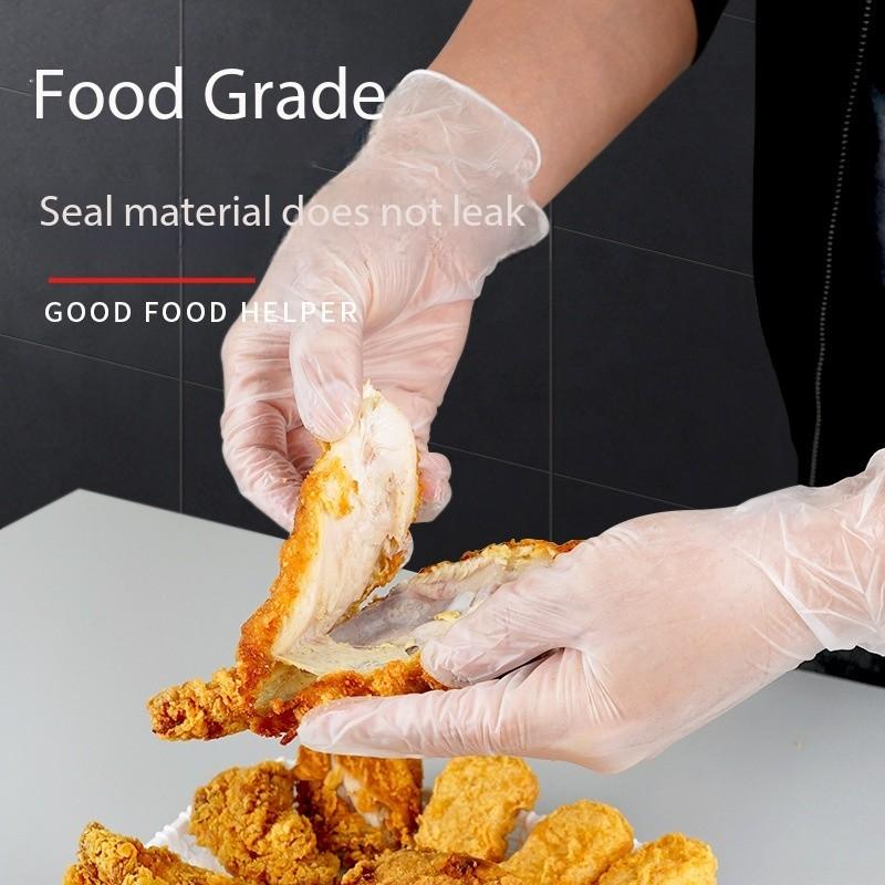 Disposable PVC Gloves - 50PCS Household Cleaning, Food Handling & Salon Gloves (Latex-Free, Powder-Free, MSizes)