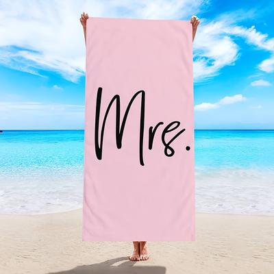 Frau. Bedrucktes Schnelltrocknendes Mikrofaserhandtuch, Pool Camping Reise Schwimmen Strandhandtuch