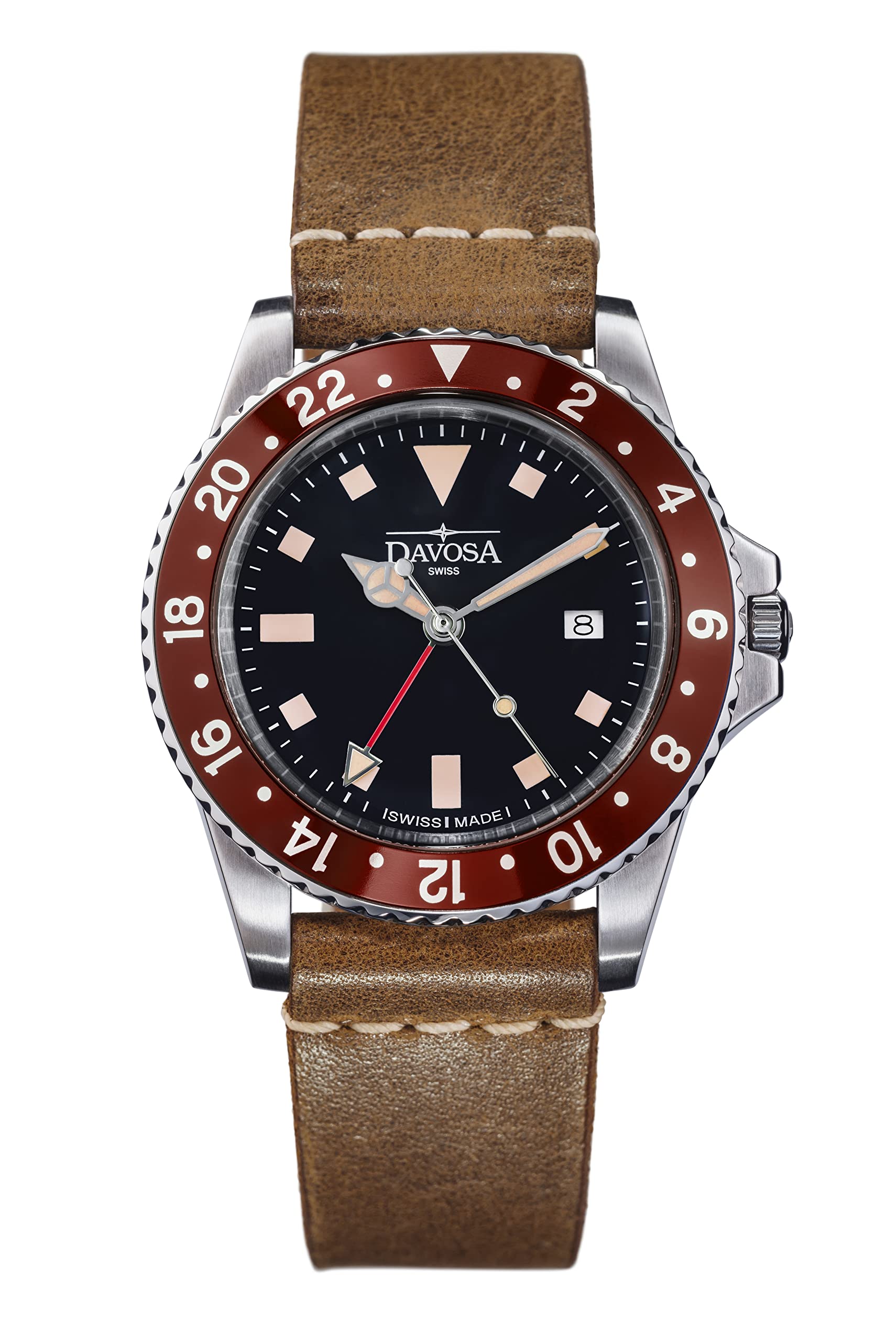 

[Davosa] Годинник Ternos Vintage DIVER QZ GMT 10 ATM водонепроникний 162.500.65 чоловічий коричневий