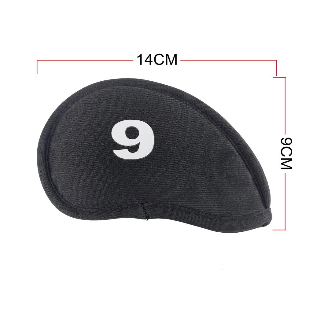 Thickened Golf Iron Covers - Set of 10 Numbered Club Headcovers