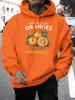 Fresh Juicy Oranges Fruit Printing Hoodiy Men Loose Pocket Hoodies Casual All-Match Clothes Fleece Comfortable Pullovers