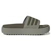 Adidas Adilette Platform Slide Pebble Olive Strata Women Sneakers Green Silver-Pebble HQ6180