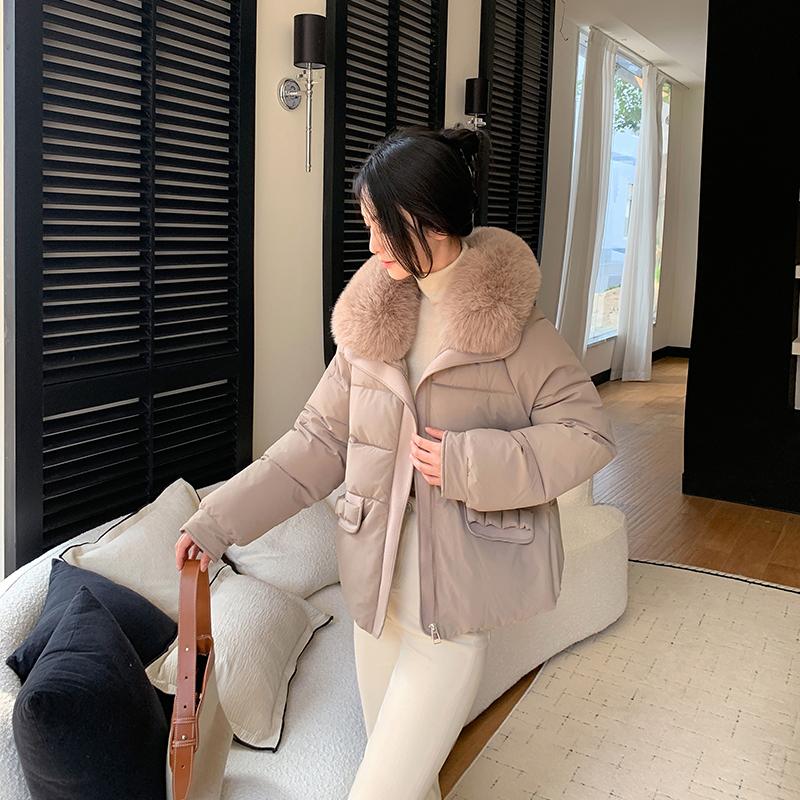 Autumn Winter Thicken Warm Parka Women Casual Sweety Solid Color Big Pocket Loose Jackets Outwear