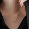 18K Gold-Plated Freshwater Pearl Smile Necklace – Elegant Colorfast Titanium Steel Chain