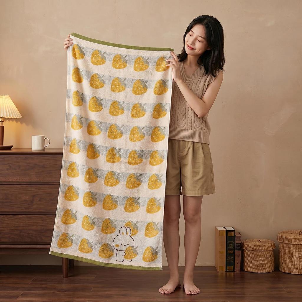 7A Antibacterial Large Bath Towels - Pure Cotton, Absorbent, Fast Drying, Shed-Resistant for Men & Women