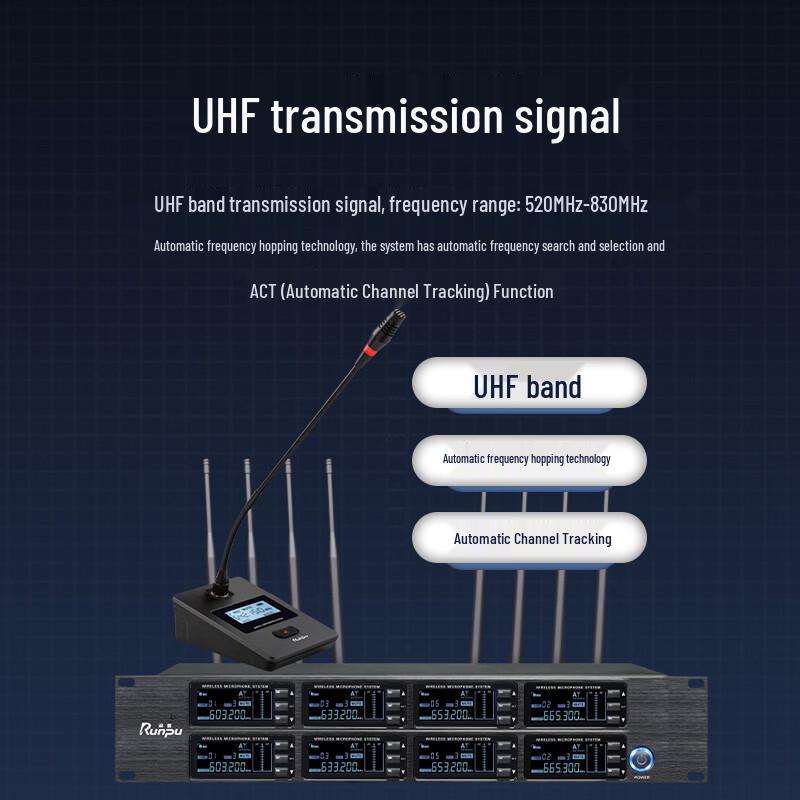 Runpu Professional UHF Wireless Conference Microphone System (CN version)