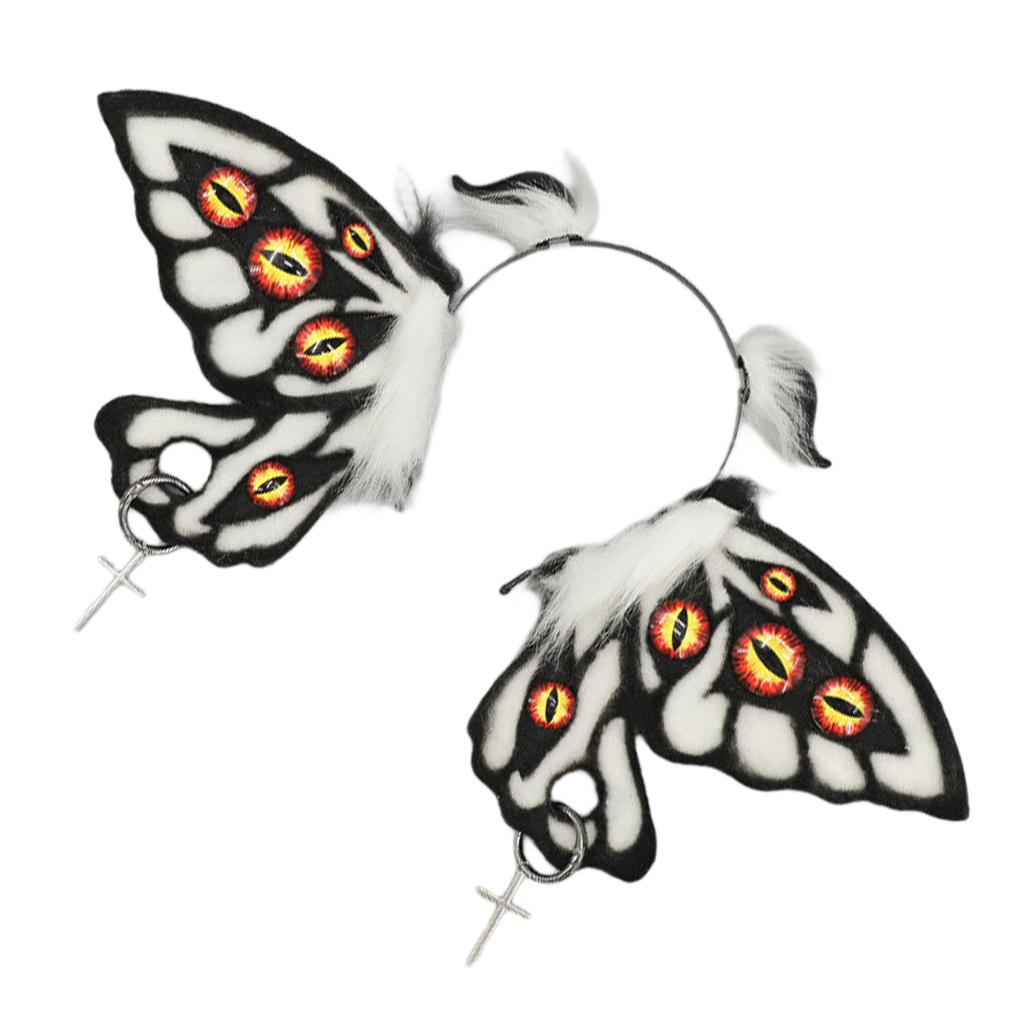 Furry Moth Theme Hairhoop Anime Character Cthulhu Costume Halloween Headwear Women Stage Performances Hairhoop for Party