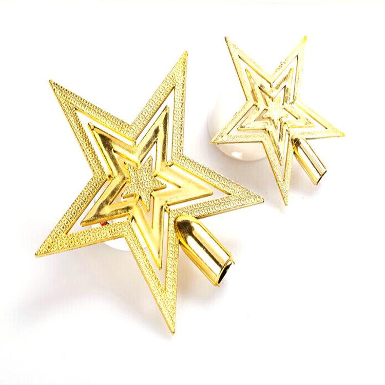 Three-Layer Electroplated Five-Point Christmas Tree Topper Star