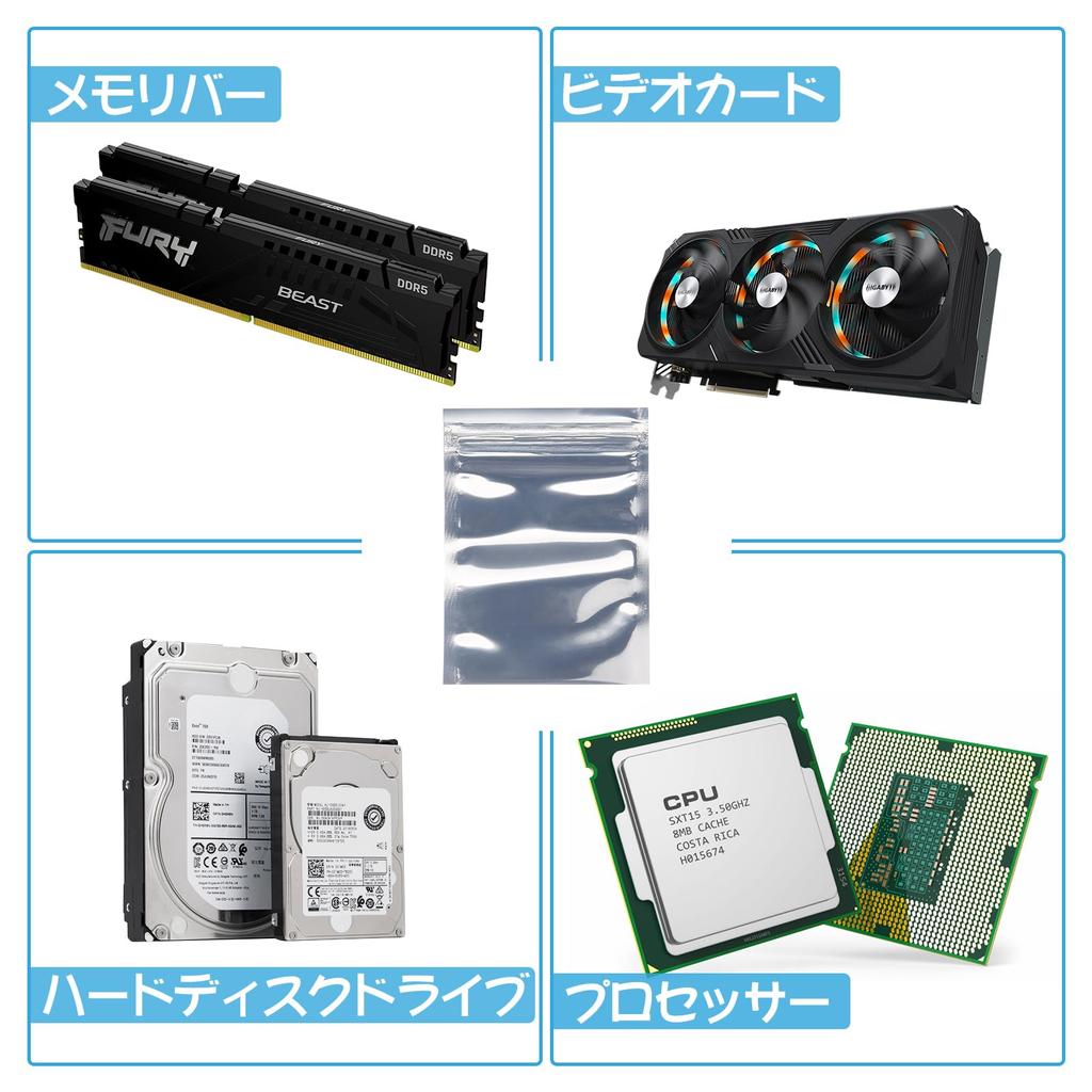 RICISUNG Pack of Motherboard Shielding Bags for Electronic for Hard Disk and Motherboards Anti-Static Bags, 30x40cm, 10, Anti-Static Bags, Devices,