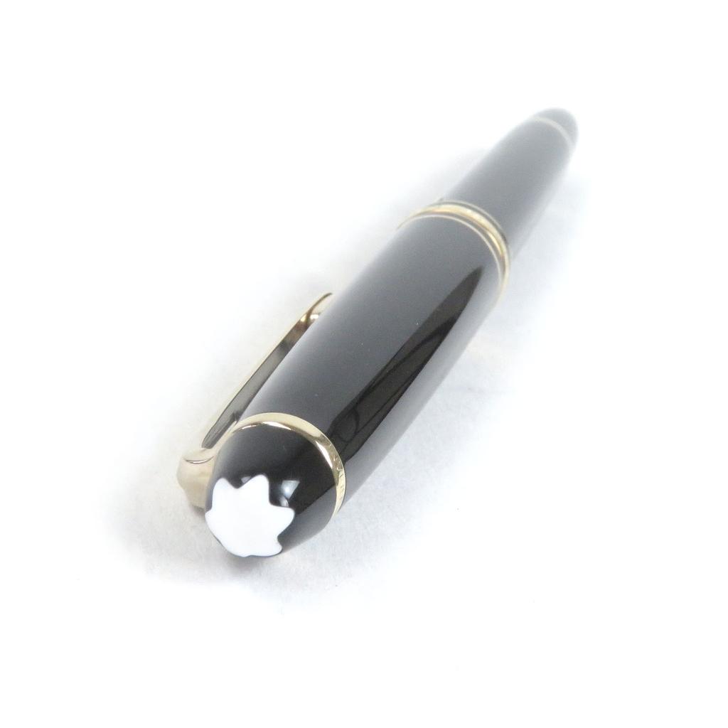Excellent MONTBLANC Fountain Pen Meisterstck Classic Cap Type Black Gold 14K Mens Used