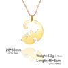 Cazador Matching Hugging Cats Pendant Necklace for Couple Stainless Steel Jewelry Friendship Animal Kittens Valentine Gift 2026