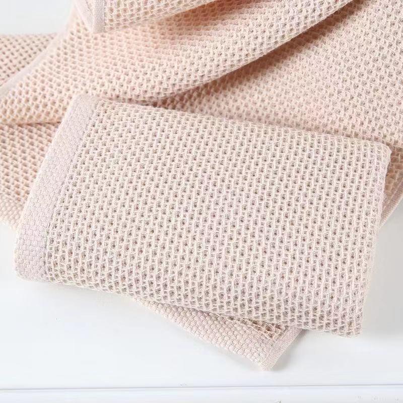 Pure Cotton Honeycomb Waffle Towel - Absorbent Thick Washcloth & Children's Handkerchief