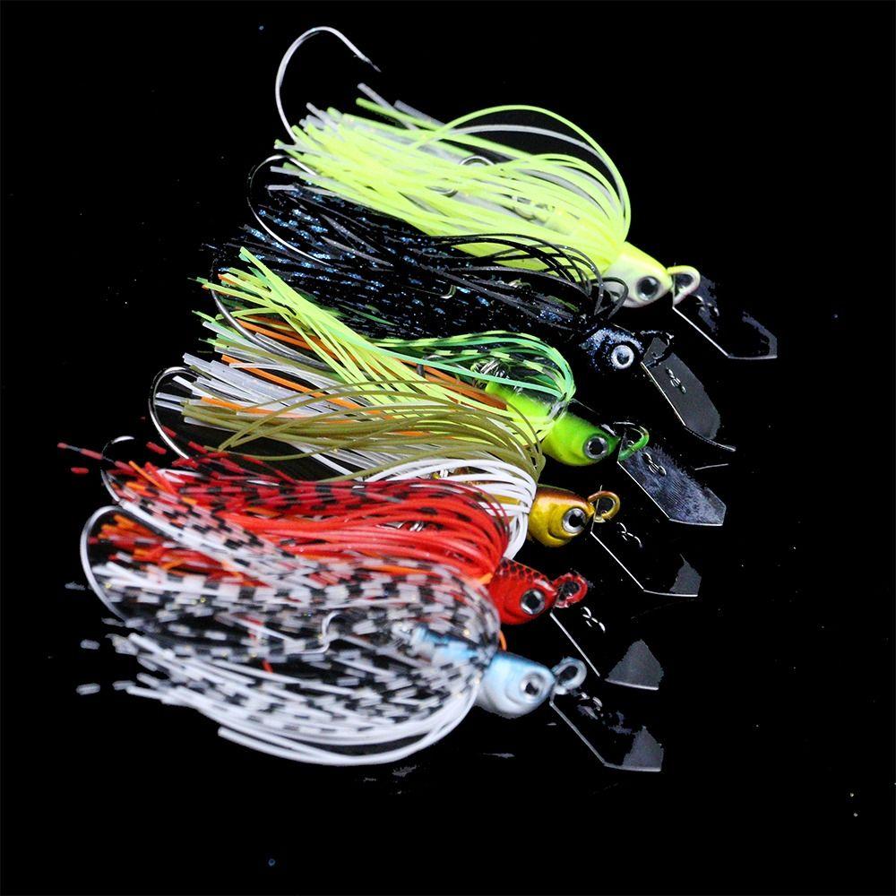 Soft Chatter Bait Spinner Bait 5 Color Weedless Fishing Lure  For Bass Pike Walleye Fish