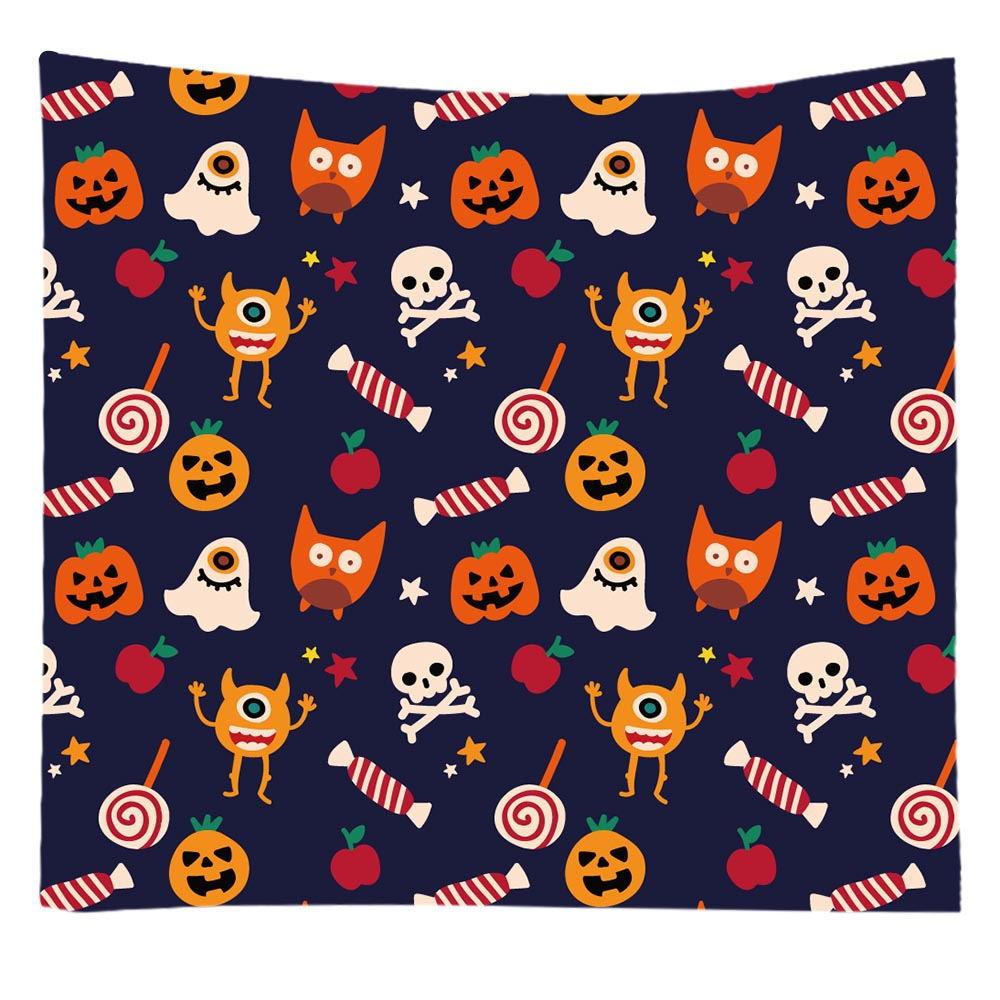 Home decoration halloween ghost print tapestry wall hanging European and American ins halloween decoration 230x180cm tapiz