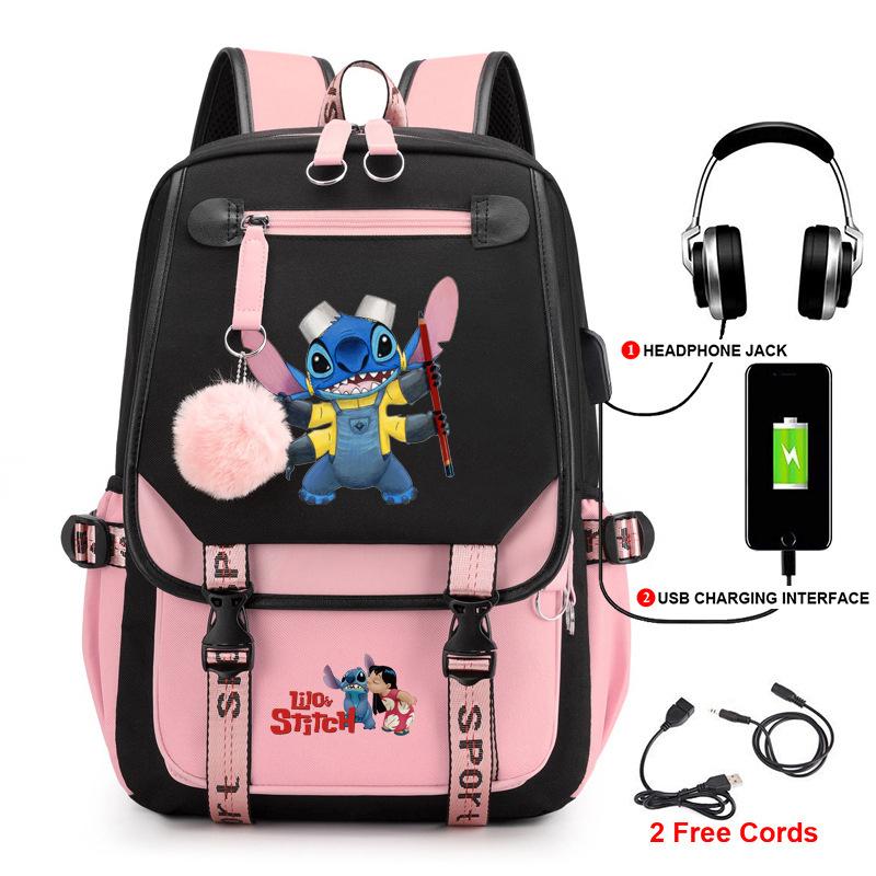 Backpack Student School Bag Fashion Backpack Usb Computer Bag Large Capacity Burden Reduction School Bag
