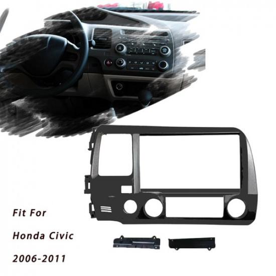 Auto Fascia Stereo Radio Bezel Panel Frame Trim 9 Inch For Honda Civic 2006-2011