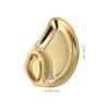 Double Compartment Stainless Steel Dumpling Plate Mango Shape Kitchen Snack Dish Sauce Dipping Dish Dumplings Plate