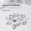 10-Piece Nail Art Set: Pointed Bottom Heart, Crooked Heart, White Diamond, Peach Heart, Square Transparent Rhinestones for Nail Decoration