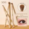 Xixi Light Face Starter Eyeshadow 3-Piece Brush Set: Eyeshadow, Blending, and Detailing Brushes with Soft Bristles - Portable Makeup Kit.
