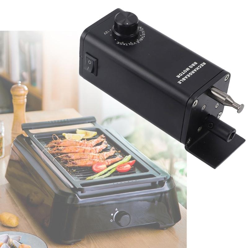 Rechargeable Electric Grill Motor Replacement 3-12V Adjustable Speed Barbecue Grill Oven Motor Rotisserie Grill Motor