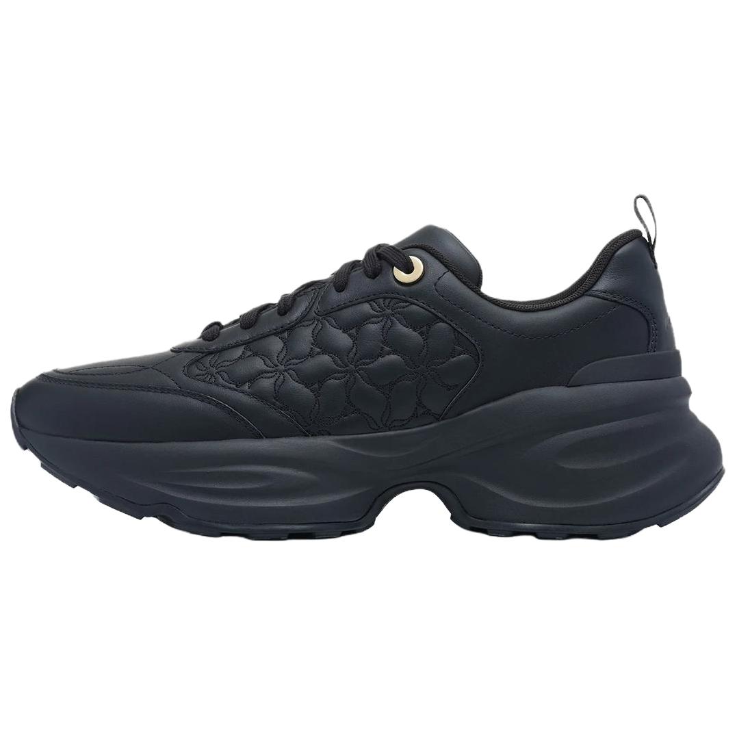 

Li Ning 1990 Минималистичные Удобные Амортизирующие Кроссовки с Низким Верхом Повседневные Женские кроссовки Черные ALFW004-1 36