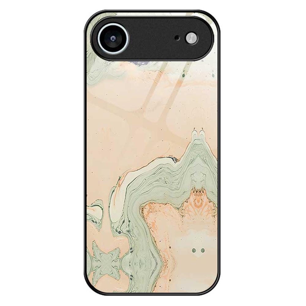 For iPhone 17 Air Case Anti Drop TPU PC Tempered Glass Pattern Printing Phone Back Cover