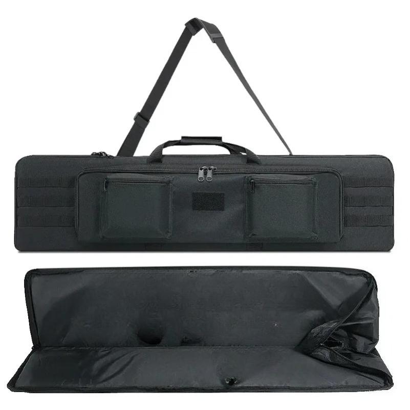 47in/120cm Tactical Rifle Backpack - Universal Carrying Case for Carbine Sniper Airsoft Guns with Shooting Accessory Compartment