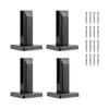 SucceBuy Glass Clamp 4PCS Square Glass Railing Bracket for 0.31 "-0.47 "Tempered Glass 0.12”Thick for Balcony Garden Deck Stair