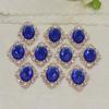 10pcs Rhinestone Diamante Flat back Buttons Embellishment Wedding Jewellery