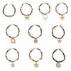 Charm Leopard Choker Bohemia Style Leopard Cloth Strip Necklace Starfish Pendant Necklace  Gift