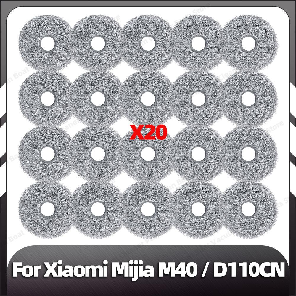 Kompatibel für Xiaomi Mijia M40 Ersatz-Hauptseitenbürste HEPA-Filter Mopp-Pads Staubbeutel Ersatzteile Zubehör