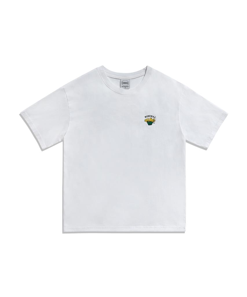 MINIMALPROJECT Sunflower Blooming Pigment Short Sleeve T-Shirt Mst184 [White]