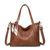 Borsa retrò di grande capacità da donna, borsa a tracolla per pendolari, borsa tote in PU