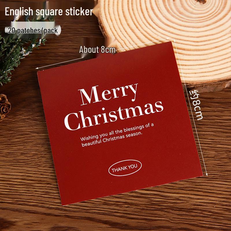 2024 Christmas Cake & Dessert Decoration Stickers - Merry Christmas Theme.