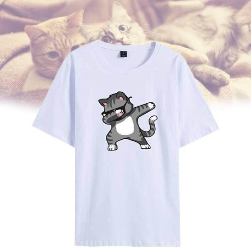 Cute And Fresh Style Unicorn Print T-shirt Cotton Short Sleeve Pullover For Women